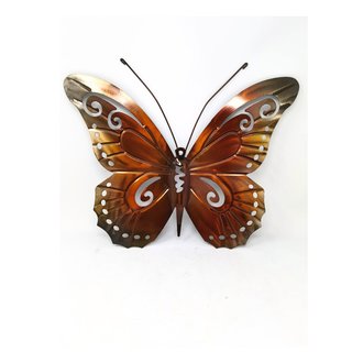 Wanddeko Schmetterling zum aufhängen Gartendeko gold...