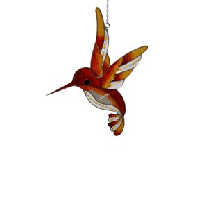 Hänger Eisvogel Kolibri Fensterdeko orange Vogel bird