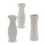 Casablanca Vase - Carlton - matt weiß, Keramik H22, 5cm 3er Set